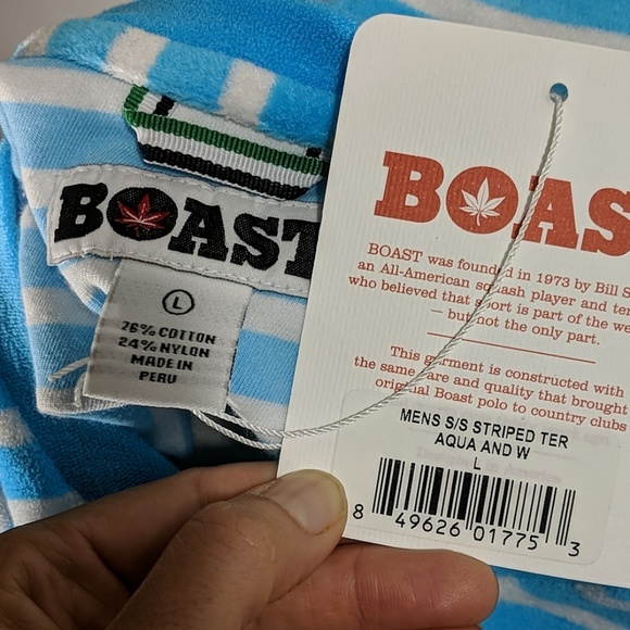 NWT Men's Terry SS Shirt Size Large - Picture 6 of 6